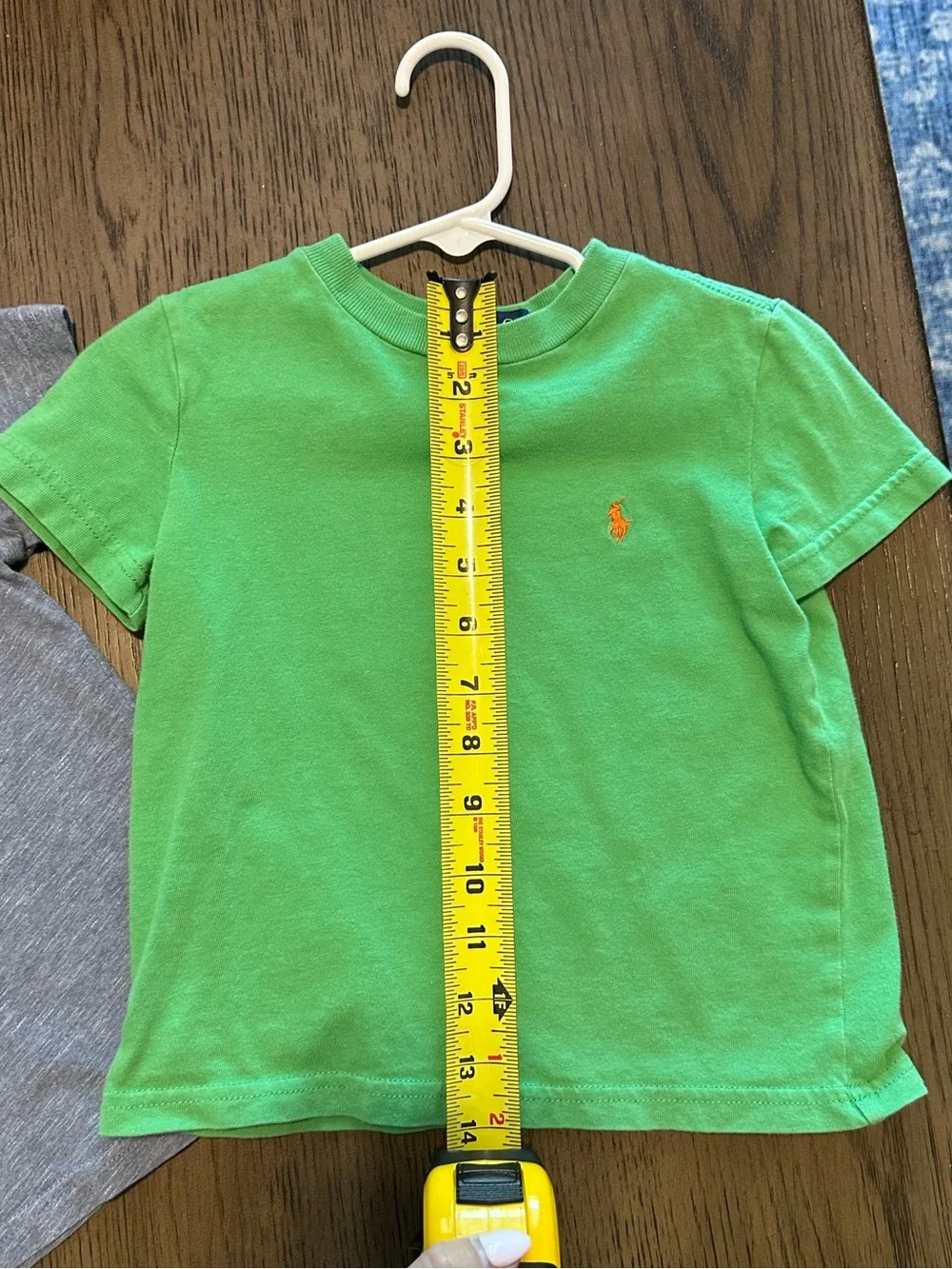 Ralph Lauren Kids Heather Gray & Bright Green Short Sleeve Tees